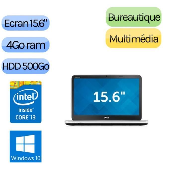 Dell Vostro 2520 - Windows 10 - i3 4GB 500GB - 15.6 - Webcam