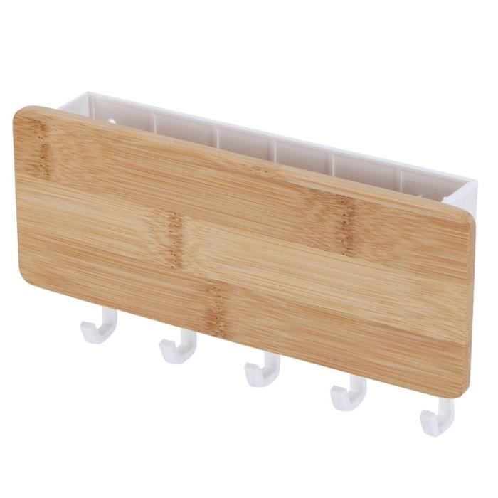EBTOOLS Porte‑clés organisateur mural Porte‑clé Mural Cintre de Clé Mural Organisateur Boîte de Rangement avec 5 Crochets