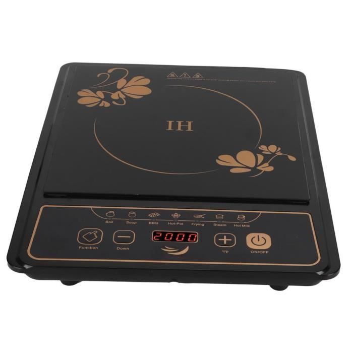 EJ.life Cuisinière électrique Plaque à Induction Table de Cuisson Électrique Portable avec Compte à Rebours Minuterie 2000W(EU