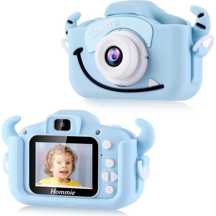 Appareil Photo pour Enfants, Mini Caméra Enfant Numérique Rechargeable Photo/Vidéo pour Filles Garçons (Carte Micro Sd 32G Incluse)