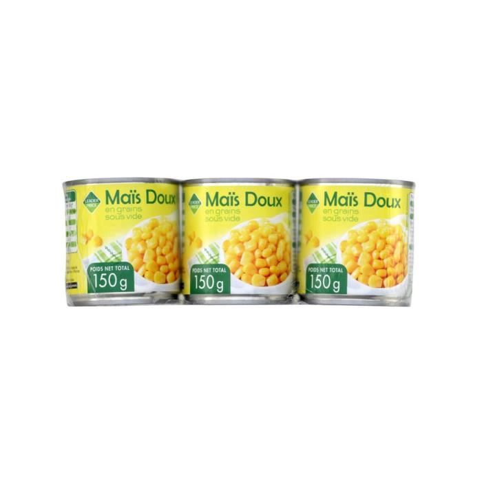 Maïs doux Leader Price - 3x150g