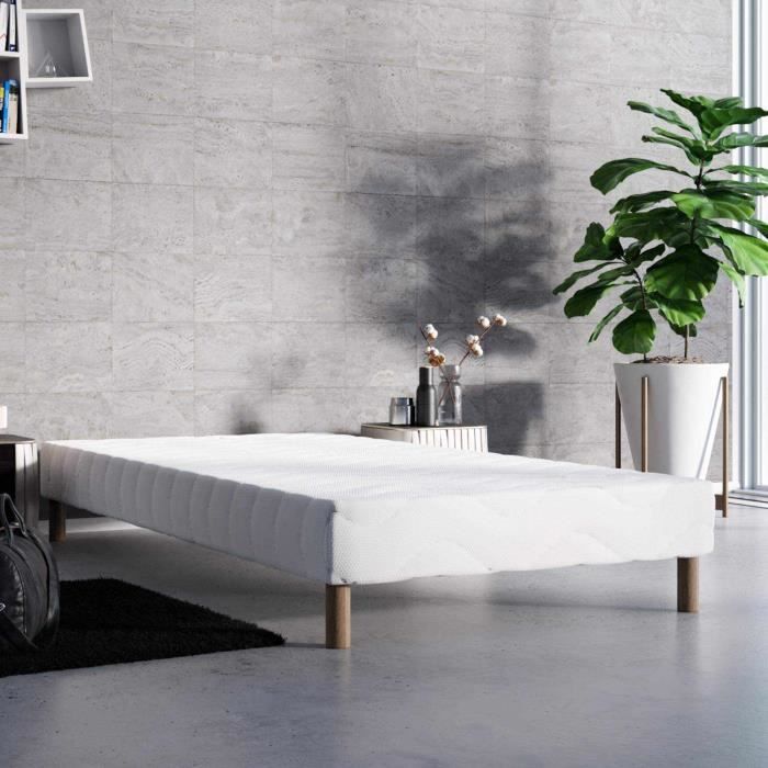 SOMMIER TAPISSIER 90 X 190 CM + 4 PIEDS offerts