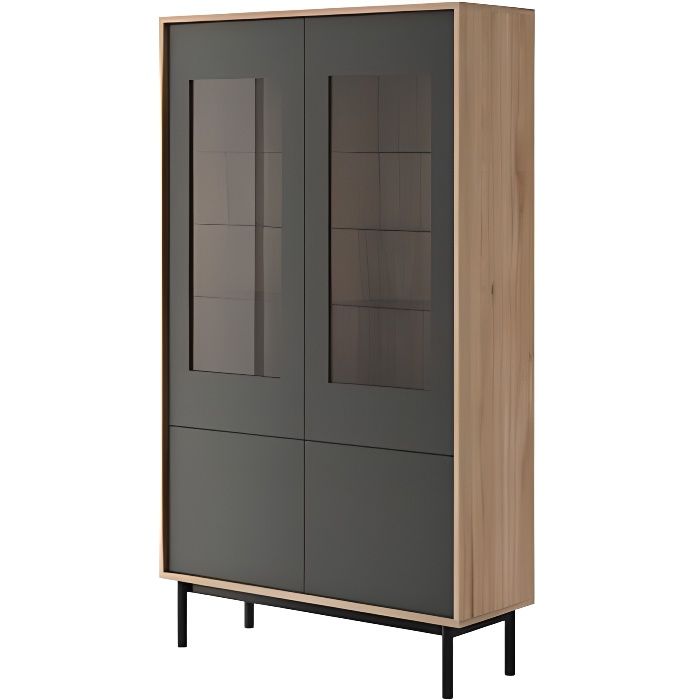 Vitrine industrielle 2 portes BASI 104 cm