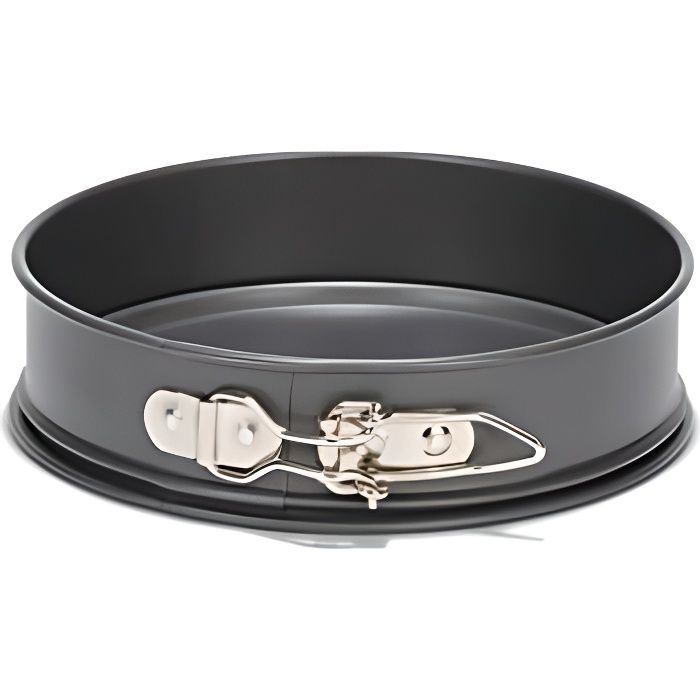 PATISSE Moule à manqué avec charnière antiadhésif en acier revêtu - Ø 12 cm - Gris foncé