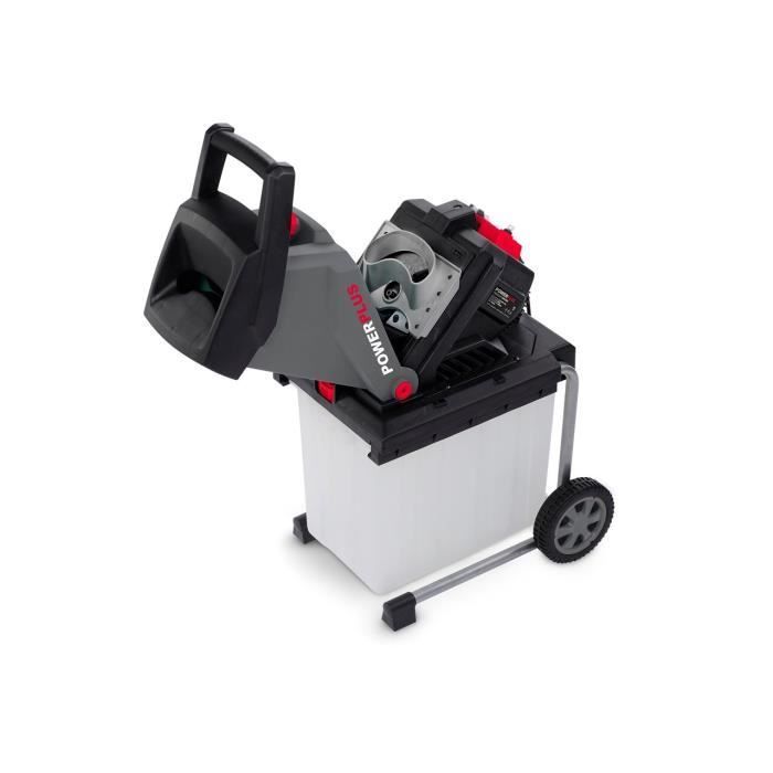 POWERPLUS Broyeur végétaux 2500W - porte-couteaux - Bac 50L