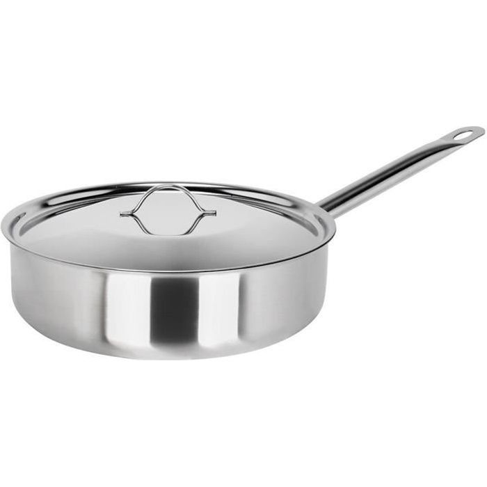 SITRAM Sauteuse PROFESSIONNELLE - 710502 - 4.6L inox avec couvercle - Tous feux dont induction