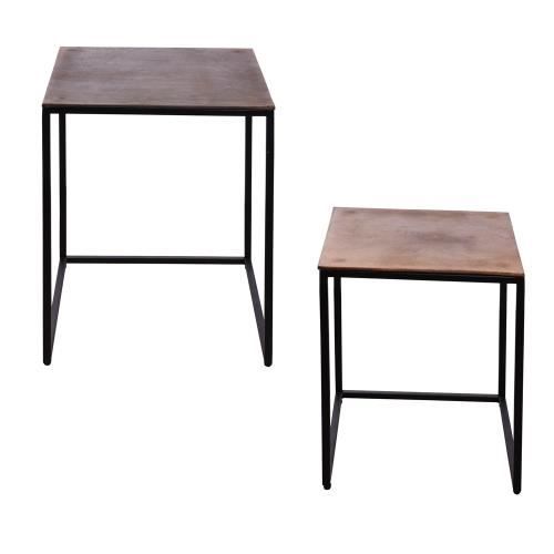 Set de 2 tables cigogne 47 et 40 cm - Table Passion Noir