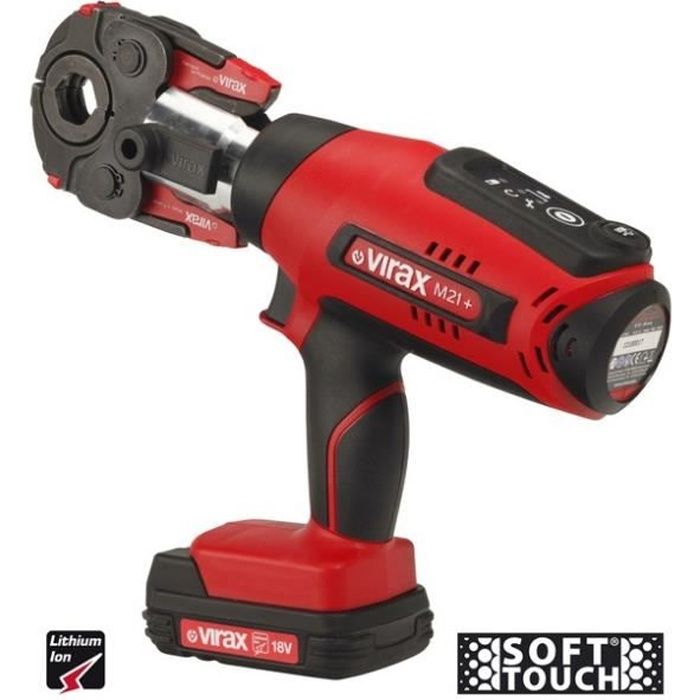 Virax - Presse à sertir électro-mécanique 18V 1,5Ah Viper® M21+ Adaptateur filaire 230V sans pince-mère
