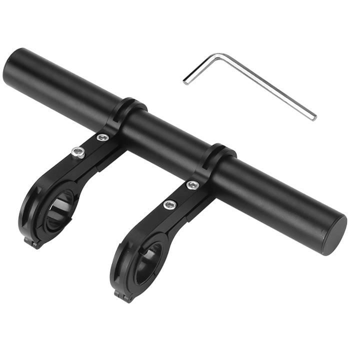 Extension de Guidon pour Vélo Cadre d'extension de guidon 20cm Multifonction Double Extension pour guidon de VTT