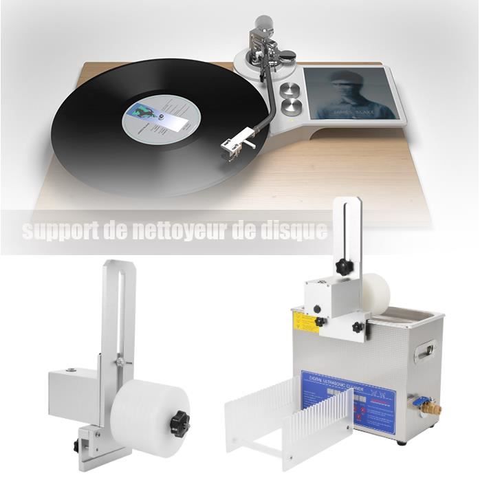 Support de nettoyage de disque, support de nettoyeur de disque vinyle à ultrasons pouvant HB017