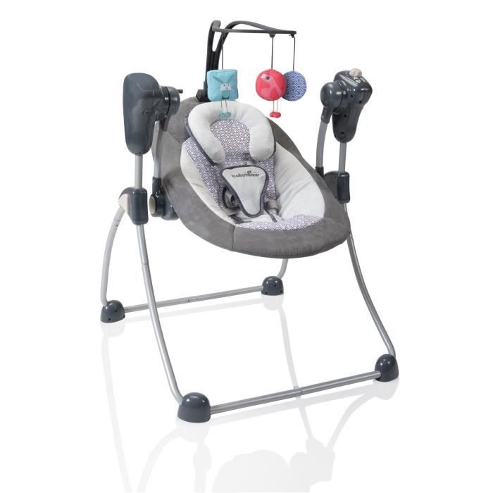 Babymoov Balancelle bébé électrique Swoon Motion, Assise à 360°, Zinc -  Cdiscount Puériculture & Eveil bébé