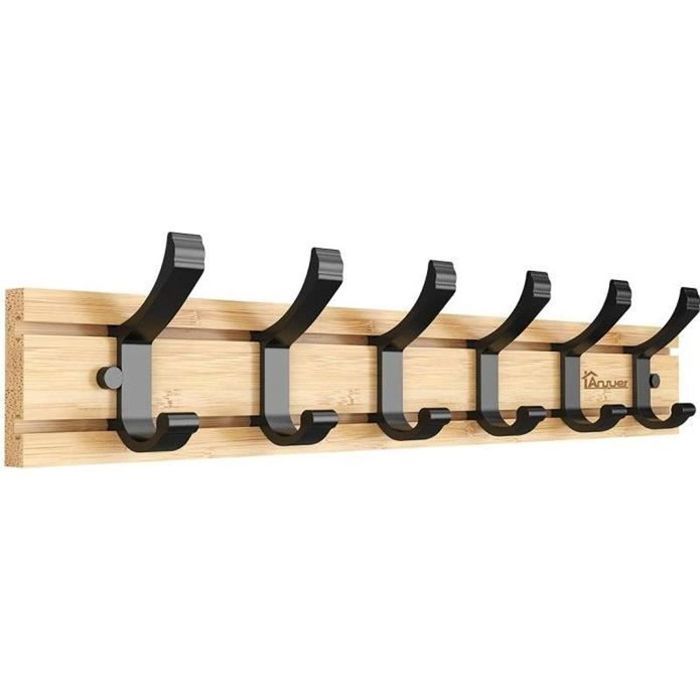 Porte-manteau Bois Naturel 2 Porte-manteaux Muraux Bambou CAREDGO - 4 Crochets Pliants Chacun - Naturel - Installation Sans Perçage Porte-manteau Mural Bambou Porte-manteau Bois Naturel 2 Porte-manteaux Muraux Bambou CAREDGO - 4 Crochets Pliants Chacun - Naturel - Installation Sans Perçage Porte-manteau Mural Bambou