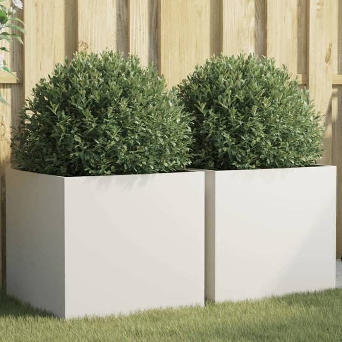 vidaXL Jardinières 2 pcs Bacs à Fleurs Pots de Plantes Boîtes à Fleurs Jardinières Surélevées de Jardin Terrasse 841562 - vue 2