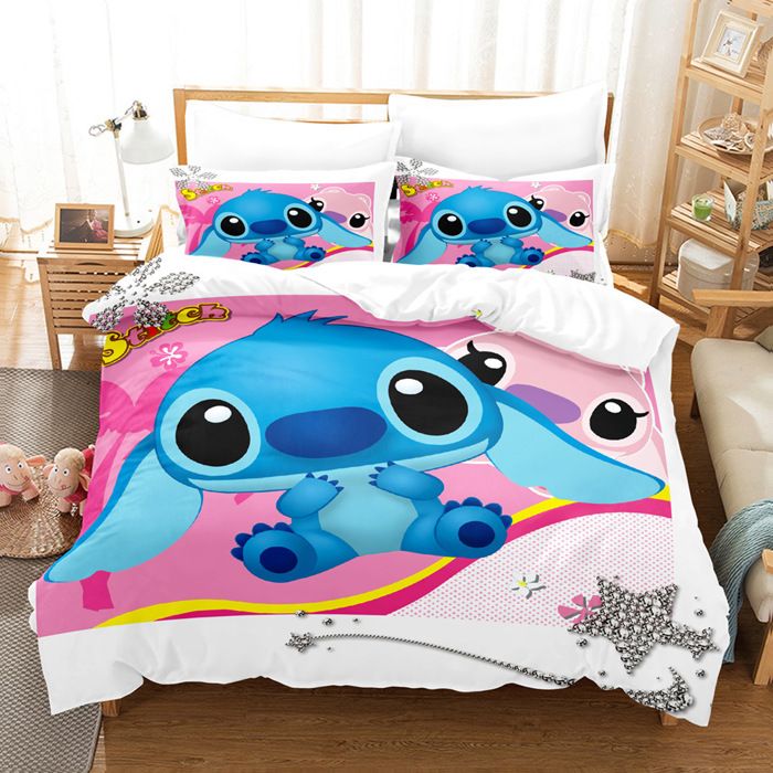Housse de Couette 200x200cm Parure de Lit 1 en Microfibre Housse de Couette avec 2 Taies doreiller 65x65 cm Modèle B