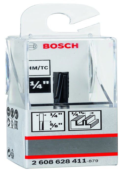 Bosch 2608628411 Fraise droite en carbure de tungstène pour défonceuse Diamètre : 6 35 mm