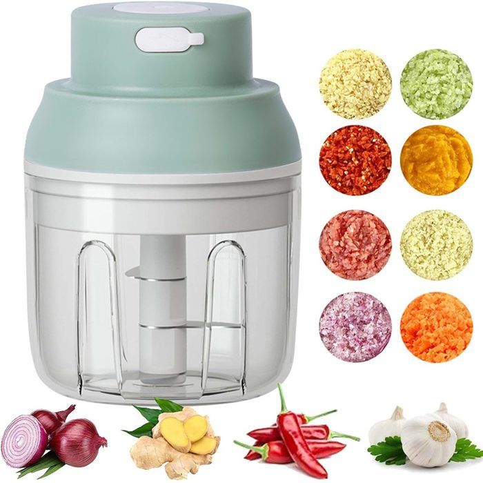 Hachoir à oignons coupe-oignons coupe-légumes électrique hachoir à ail électrique 250 ml chargement USB pour une utilisati