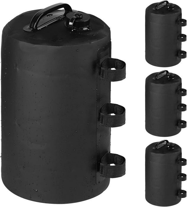 8 Sacs De Lestage SWAWIS 10L | Pour Tonnelles & Tentes | Remplissage Eau | Noir | Anti-Reflux