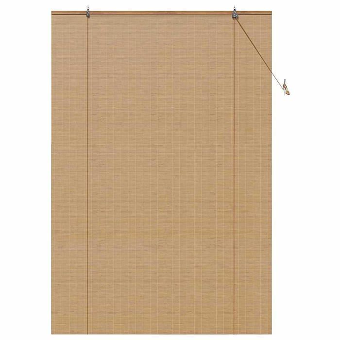 Store enrouleur en bambou - vidaXL - 150x220 cm - Marron - Protection UV - Filtrage de la lumière - Cordon de tirage