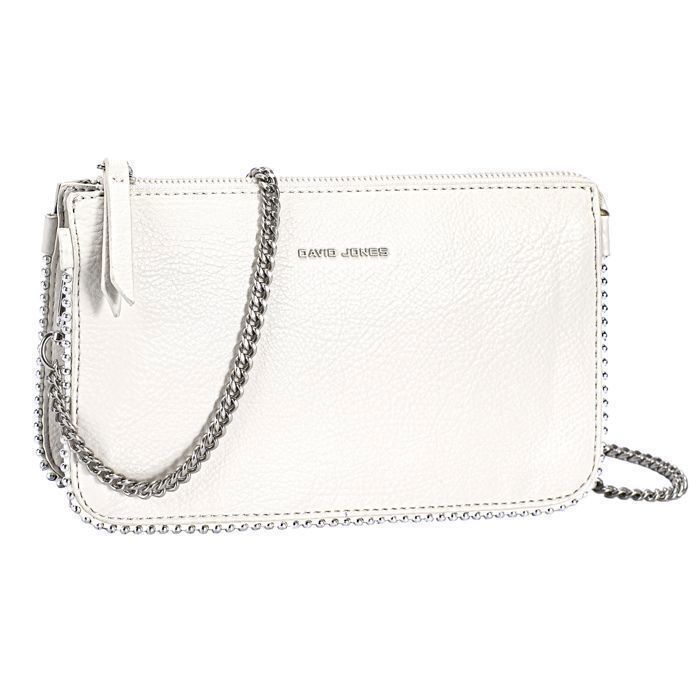 David Jones - Petit Sac Bandoulière Bille Cuir PU Femme - Beige