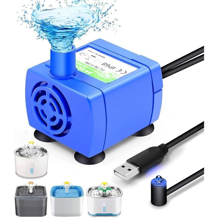De Remplacement pour Fontaine De Chat à Fleurs Pompe à Eau Submersible Moteur Ultra-Silencieux à Faible Consommation