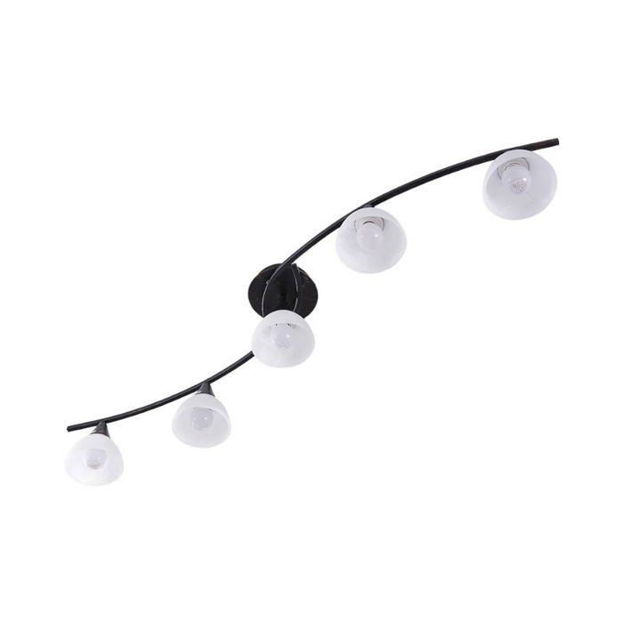 Plafonnier - Lindby - lampe de plafond - Verre - 110 x 13 x 17 cm - noir doré brossé blanc