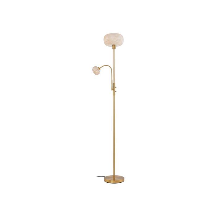 Lampadaire liseuse - Lindby - lampe sur pied - Verre - ambre doré Lampadaire liseuse - Lindby - lampe sur pied - Verre - ambre doré