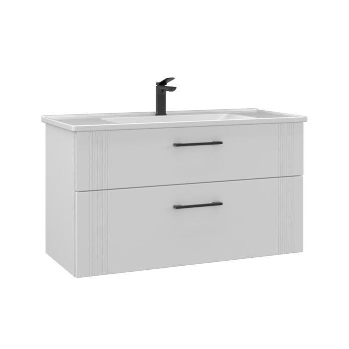Meuble Vasque Bari 100 v2 - 100 x 45 x 55 cm - Matte White