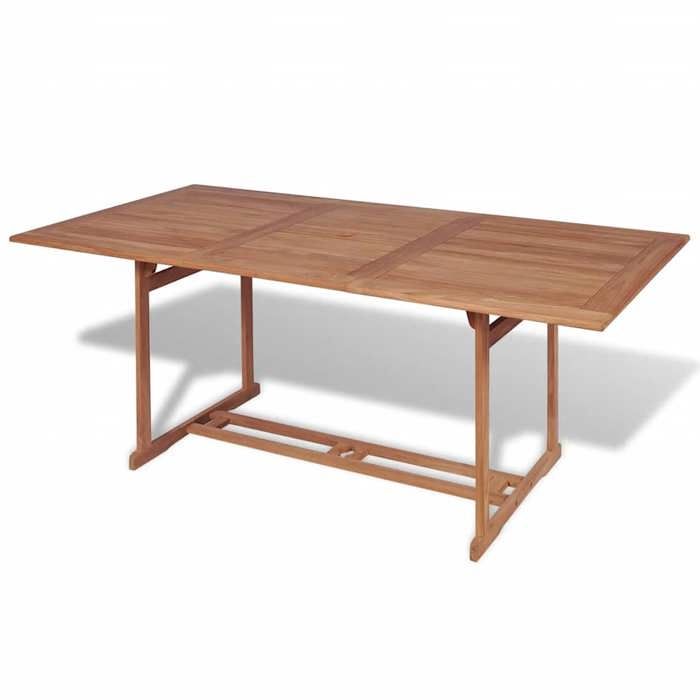 vidaXL Table de jardin 180x90x75 cm Bois de teck solide - Montage facile &1146