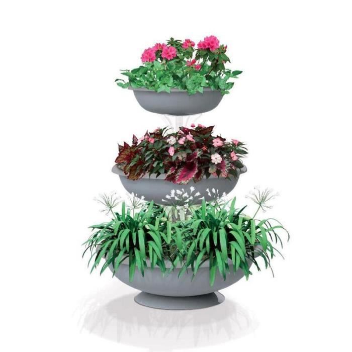 Jardinières et pots de fleurs - AC-DÉCO - Fontaine décorative - D 50 x H 64 cm - Gris