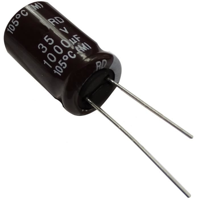 Aerzetix: C13184 5x Condensateur électrolytique Chimique 1000µF ± 20