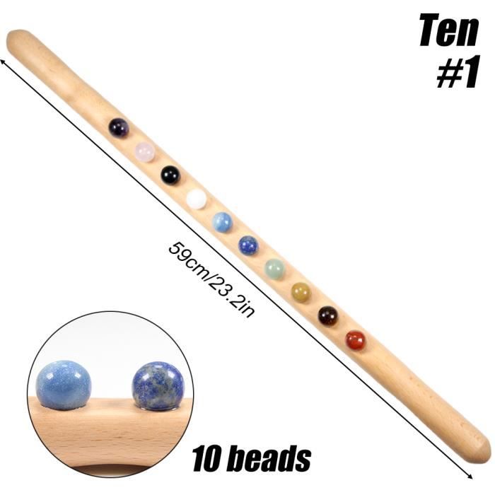 10 Bâtons De Massage Guasha En Bois - Outils Pour Douleurs, Neufs, Référence 4814