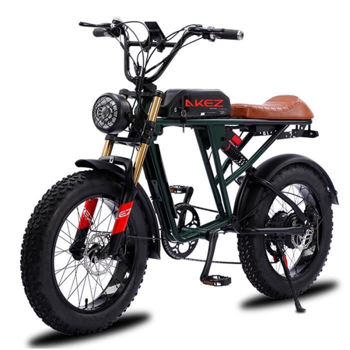 Vélo électrique - Moteur 750W - Batterie 48V 13AH - Shimano 7 vitesses - Autonomie maximale 70KM - Pneus tout terrain 20*4\