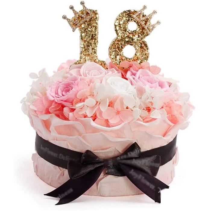 Cadeaux Gateau De Boite Cadeau De Fleur De 18 Ans Preserve Gateau Preserve Rose Femme Girlfriend Anniversaire Jour De La Saint Valen Cdiscount Maison