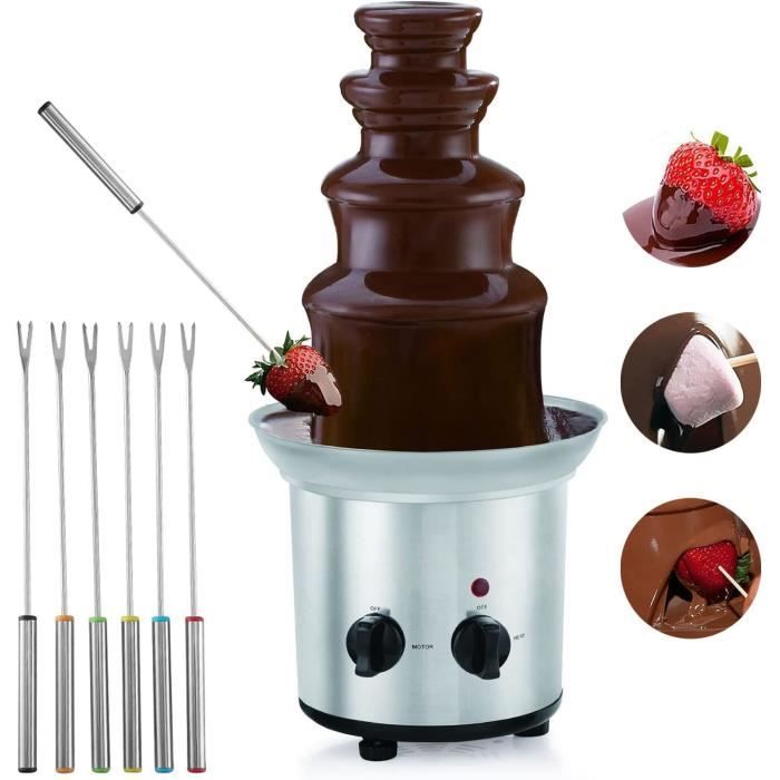 Fontaine à Chocolat Jago 4 Étages 275W - 1kg Acier Inoxydable Pour Fêtes