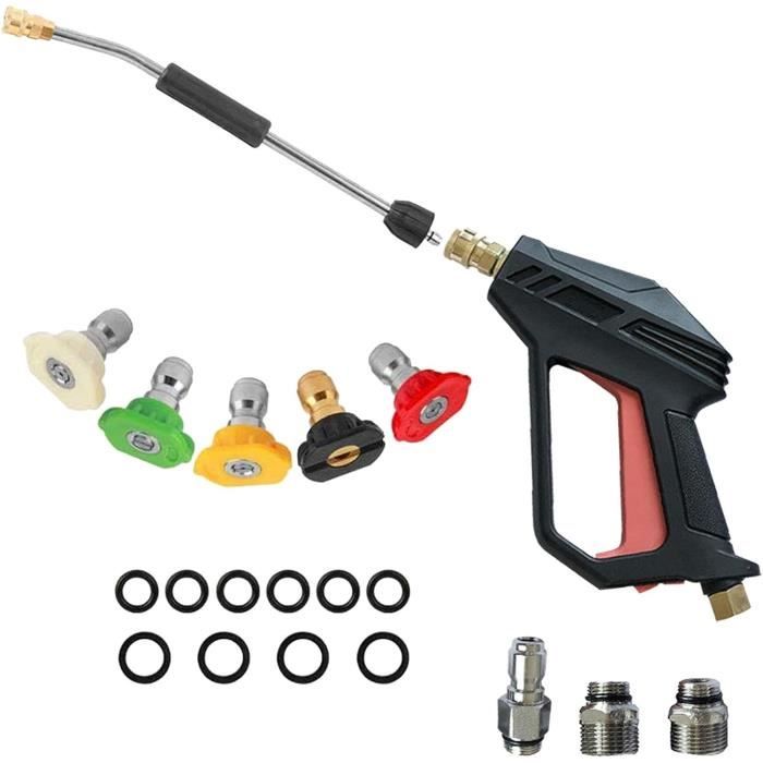 Kit Lance 16" + 5 Buses 4000 PSI – Pour Nettoyeur Haute Pression M22 14mm Lavage Auto