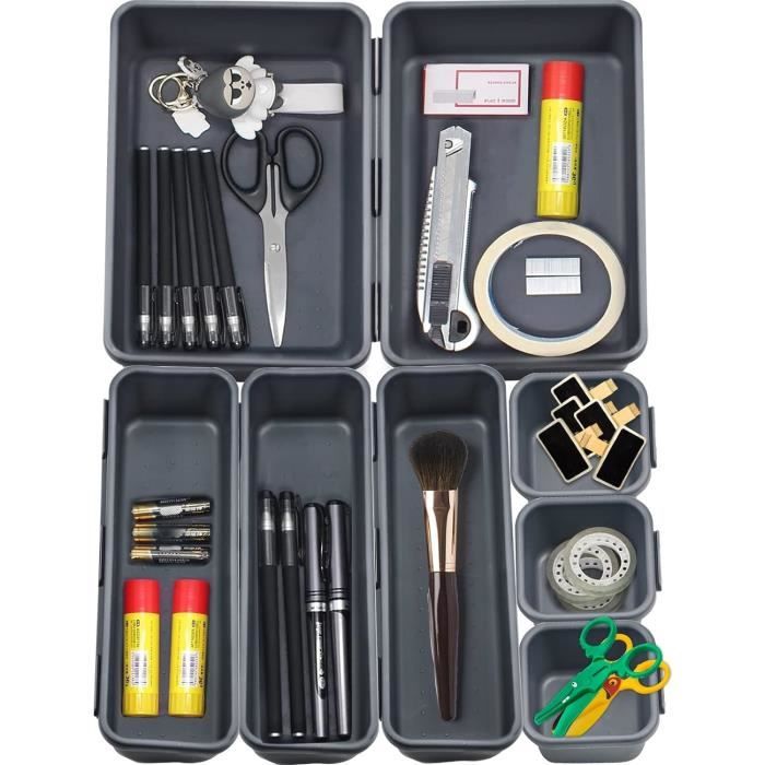 Shinepine Organiseur De Tiroir De Bureau, Lot De 8 Panier De Rangement En Feutre, Empilable