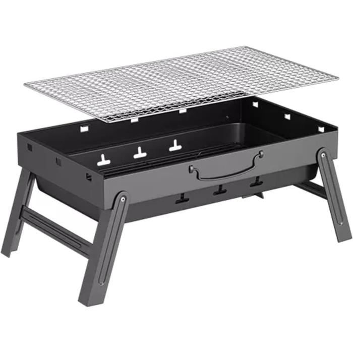Barbecue Pliant Valise Charbon De Bois Portable - Camping, Pique-nique, Jardin