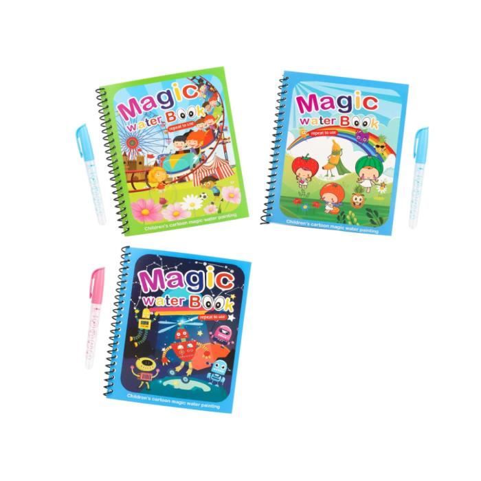 Livre De Dessin Magique à L’eau – Stylo Inclus, Réutilisable, Thème Ferme – Cadeau Pour Tout-petits 3 Ans+