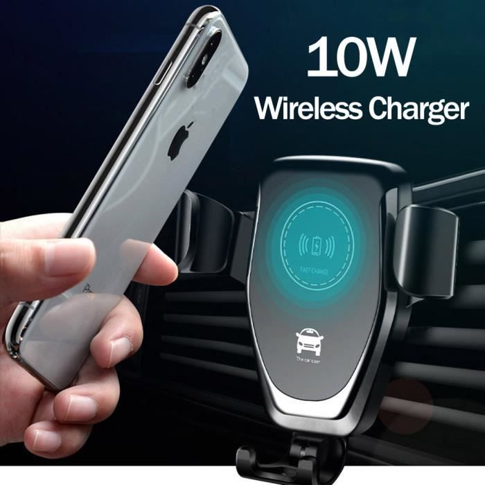 Automatique Rapide Chargeur Sans Fil Voiture Qi 10w Induction Support Telephone Air Vent Mount Pour Samsung Galaxy Note 9 8 Iphone X Achat Vente Chargeur Gps Automatique Rapide Chargeur Cdiscount