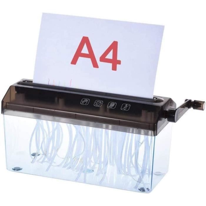 Déchiqueteuse à Main Portable Format A6 - Manuel, Sans Électricité, Couleur Au Choix (Rose, Bleu, Orange, Gris)