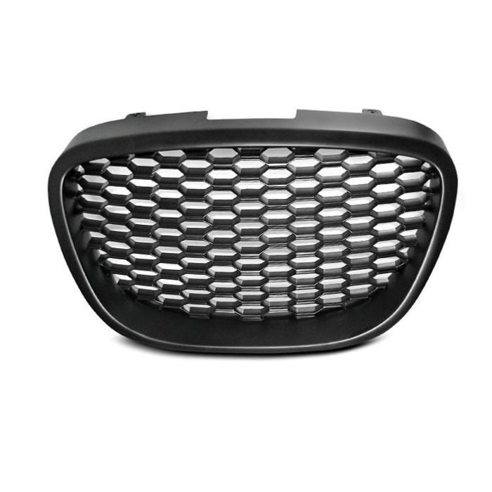Grille de calandre Seat Leon de 2005 a 2009 Look Nid abeille noir mat-28699257