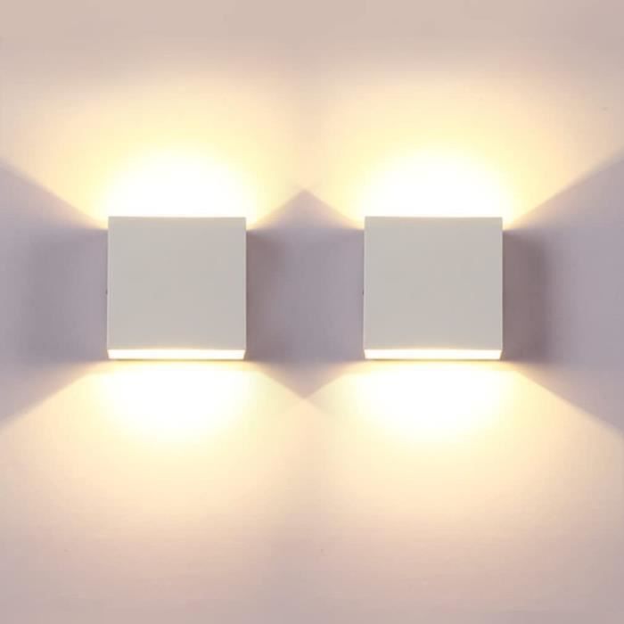 Applique murale LED noire moderne, lampe décorative d'éclairage
