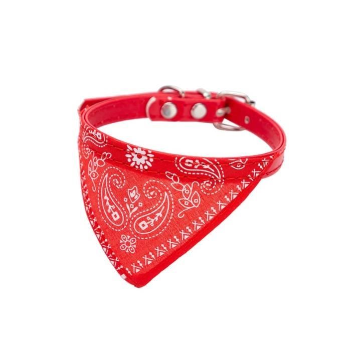 Bavoir pour Animaux - Rouge - Réglable - Chiffon - Protection du cou