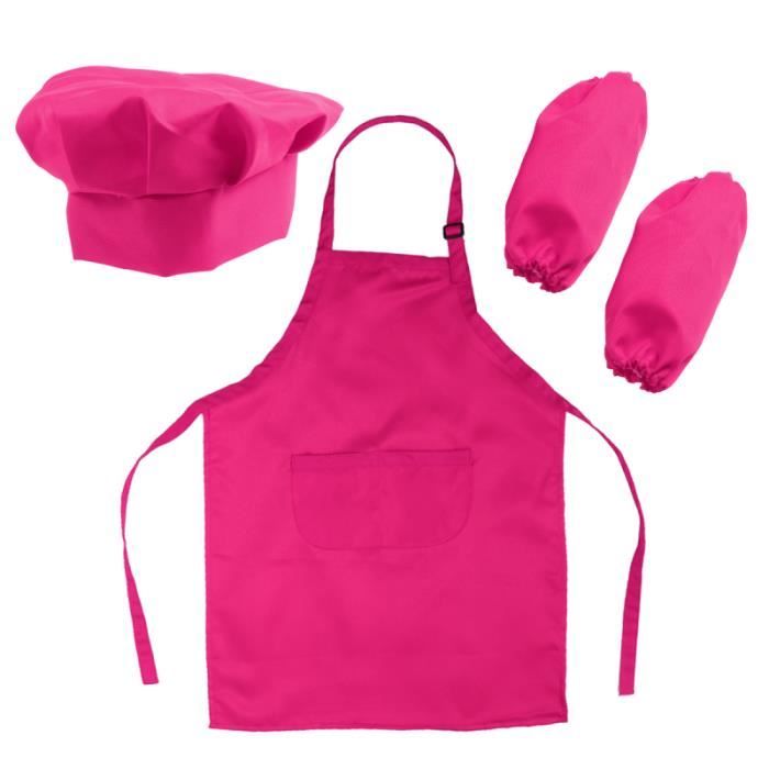 TOPTIE Tabliers pour Enfants avec Poche et Sangle Ajustable, Tablier-Bavoir de Chef pour Enfant pour la Cuisine, la Cuisson, la Pâtisserie et la Peinture - Jaune - P