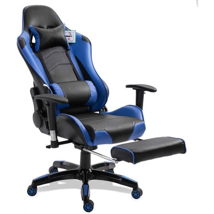 Blackpoolal Gaming Chair Chaise de bureau avec reposepieds, chaise de