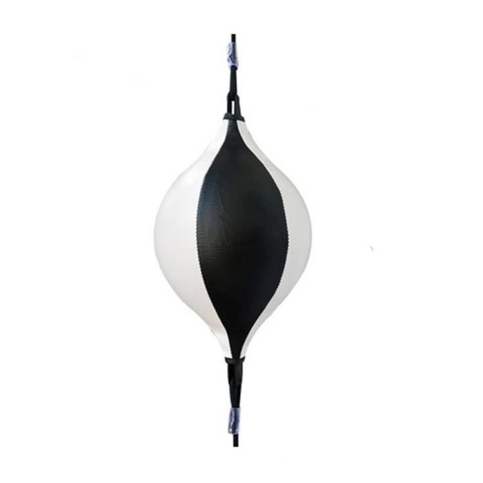 Speedball Double Extrémité QWORK - Punching Ball Cuir PU Pour Boxe Et MMA