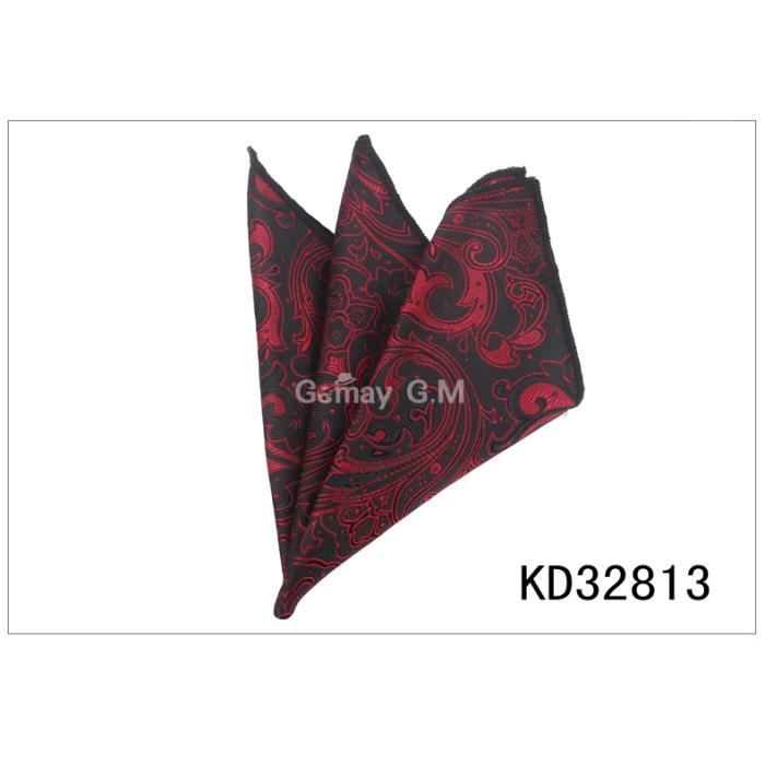 Pochette De Costume Bleu Avec Motif Paisley Rouge - Mouchoir élégant - Neuf Avec étiquettes