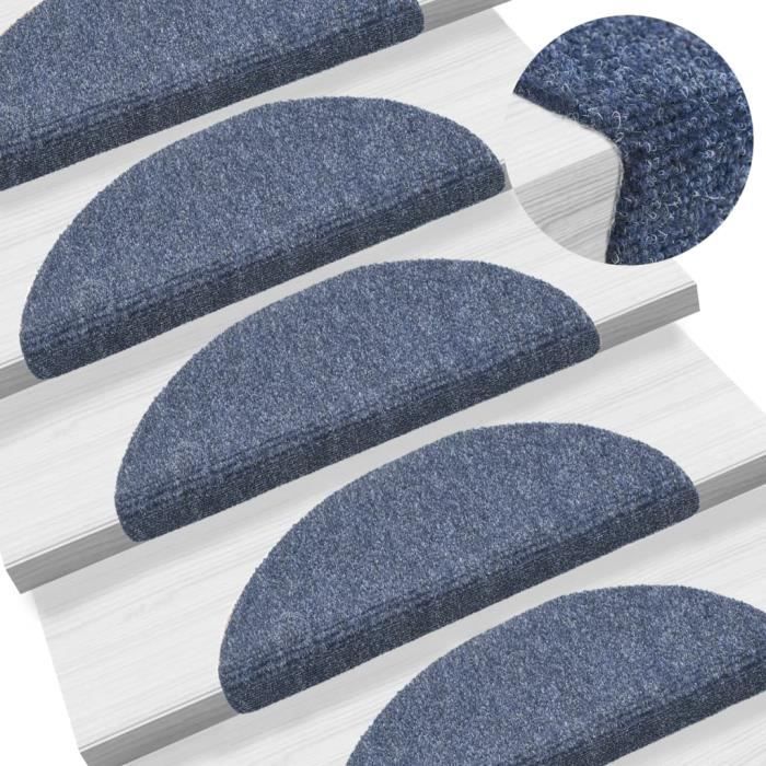 Lot De 15 Tapis D’escalier Antidérapants – Adhésif Réutilisable – 20 X 65 Cm – Gris