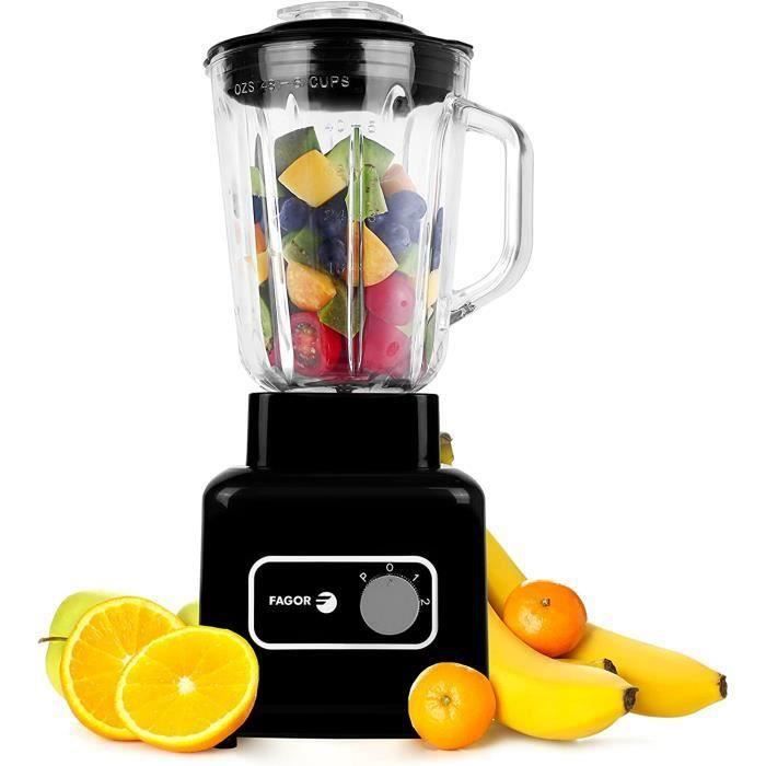 Mixeur Aigostar – Bol Verre 1,5 L | 600 W | Lames Titane | 2 Vitesses + Pulse | Parfait Smoothies Et Glace Pilée