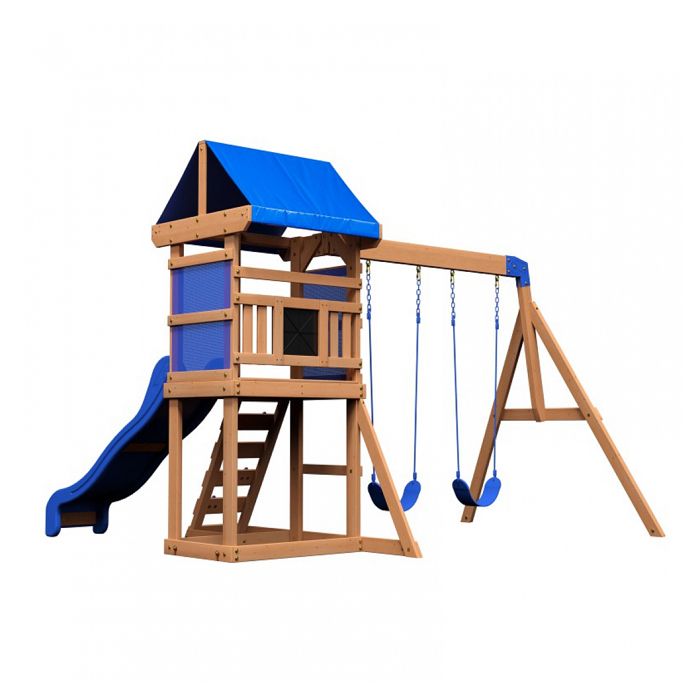 Tour de jeu en bois Aurora - BACKYARD DISCOVERY - Avec toboggan balançoire et bac à sable